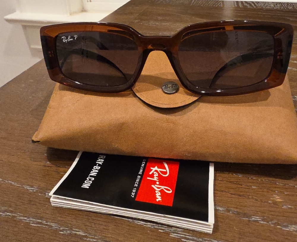 Ray-Ban Tortoise Rectangular Sunglasses